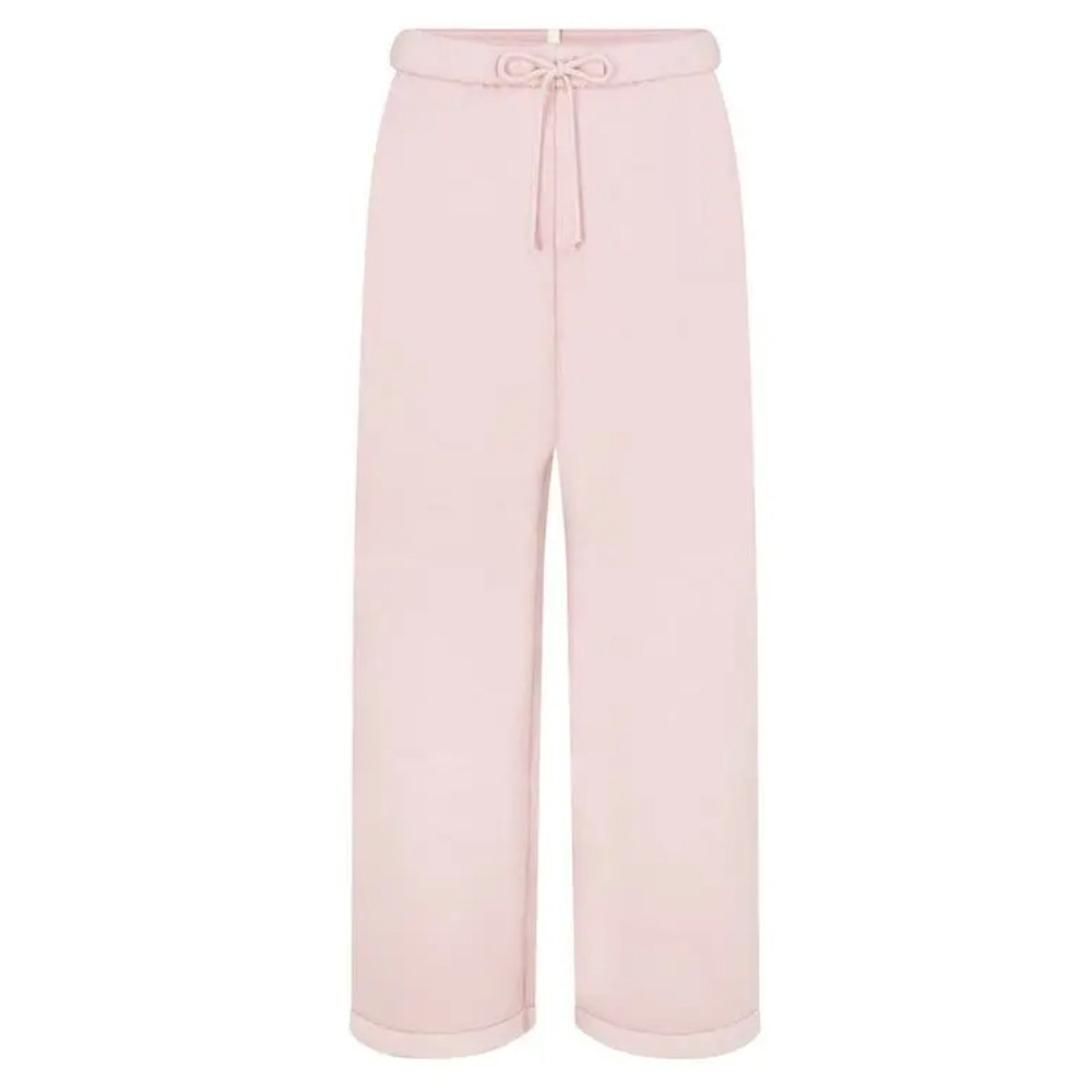 Skims Cotton Fleece Classic Straight Leg Pant, Barely Pink, 3X